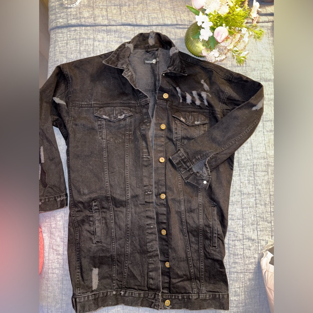 Boohoo Black Jean Jacket